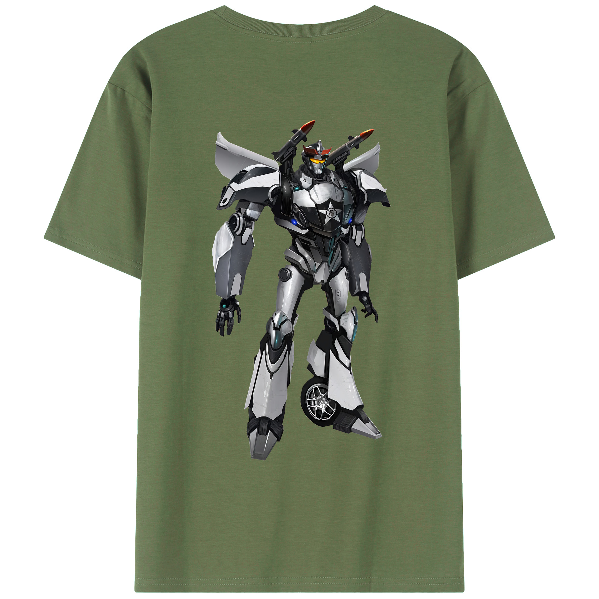 （画像用） Transformers トランスフォーマー 綿100％ メンズ半袖Tシャツ（バックプリント） 通気性